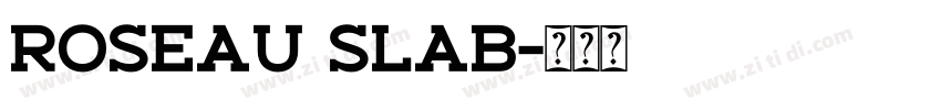 Roseau Slab字体转换